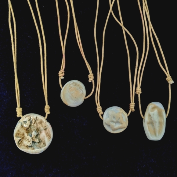 Handmade clay bead necklaces - Picture 2 of 3